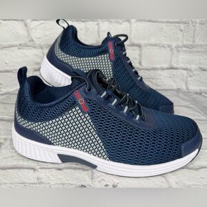 Orthofeet Edgewater Men's Walking Shoe Navy Sneakers Sz 9 wide